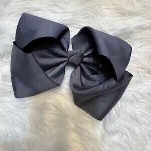 Metal Grey 8" Boutique Bow     7810  Handmade NWT Boutique